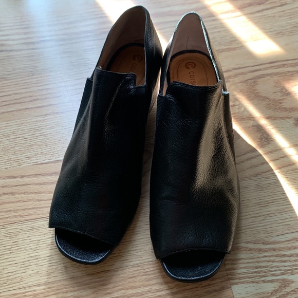 Great Shoes Corso Como All Leather Black and Animal print heel booties - Picture 10 of 12